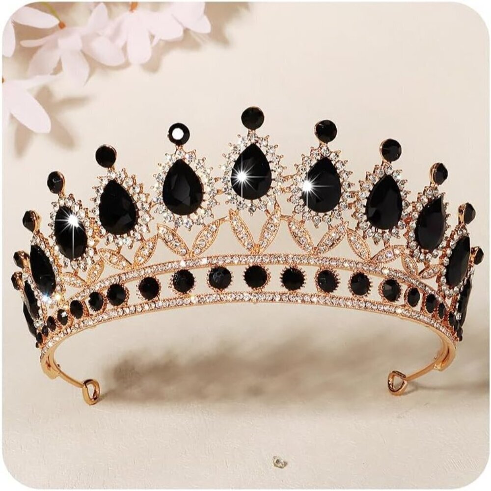 Vintage Sparkling Crystal Tiara Crown Women Wedding Bridal Prom Queen Accessory